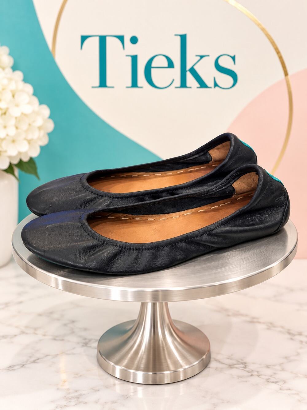 Tieks by Gavrieli Matte Black Leather Ballet Flats Women’s Size 8